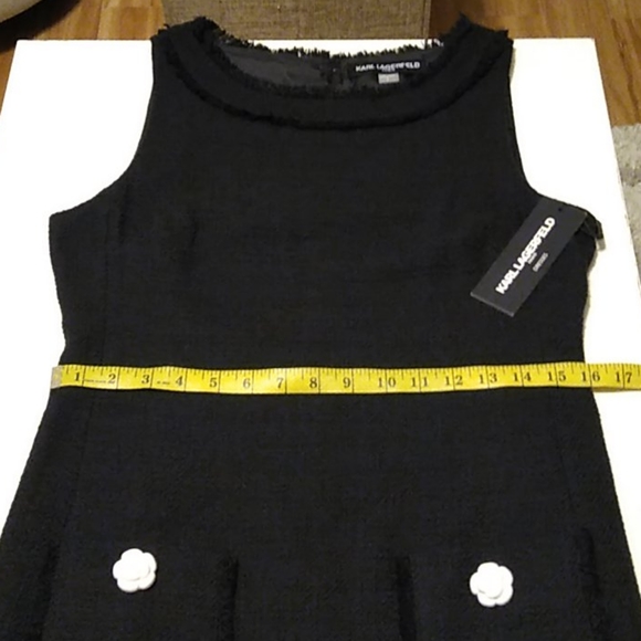 Karl Lagerfeld beautiful tweed black dress - Picture 6 of 15